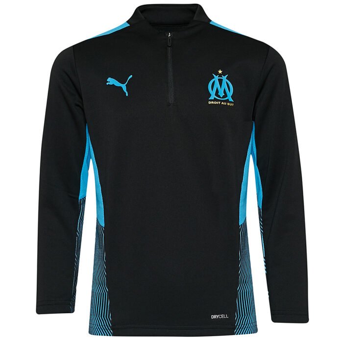 Olympique de Marseille PUMA 1/4 Zip Kids Sweatshirt 764386-04