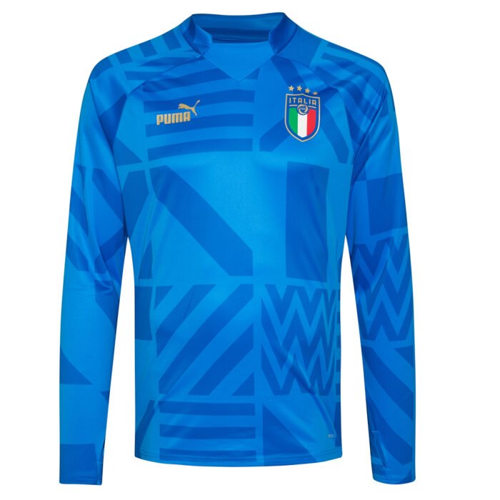 Italy FIGC PUMA Home Prematch Men Top 767051-17