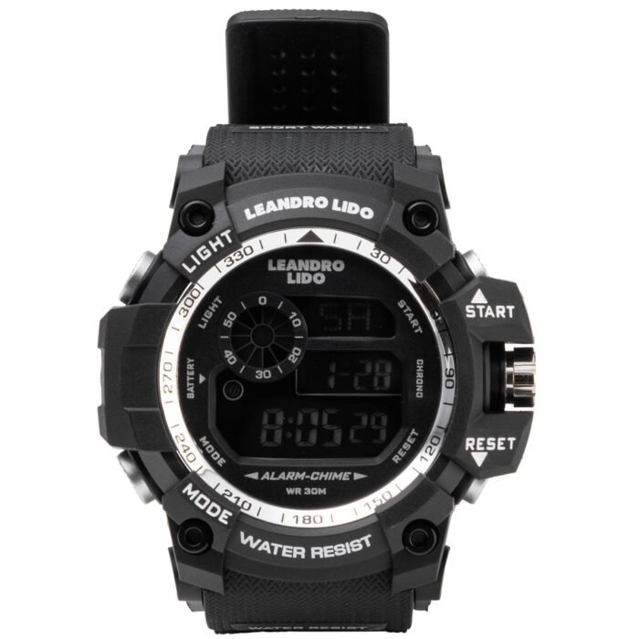 LEANDRO LIDO "Monza" Unisex Sports Watch black white