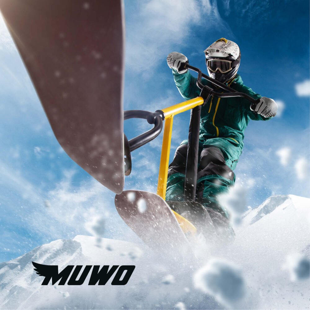 MUWO "Snowglider" Kids Steering carriage green - Image 2